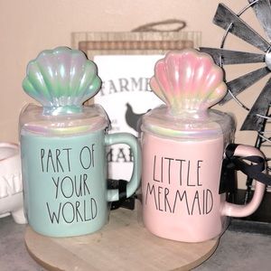 Rae Dunn Disney Princess The Little Mermaid Mugs